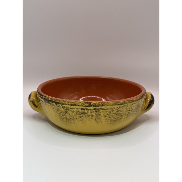 De Silva Made in Italy Yellow Terracotta Casserole Baking Dish 6" - Picture 3 of 6